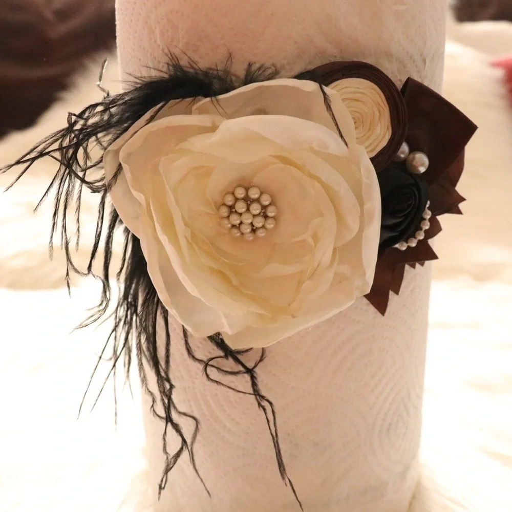 NEW Girls & Baby Couture Floral/ Feather Headbands